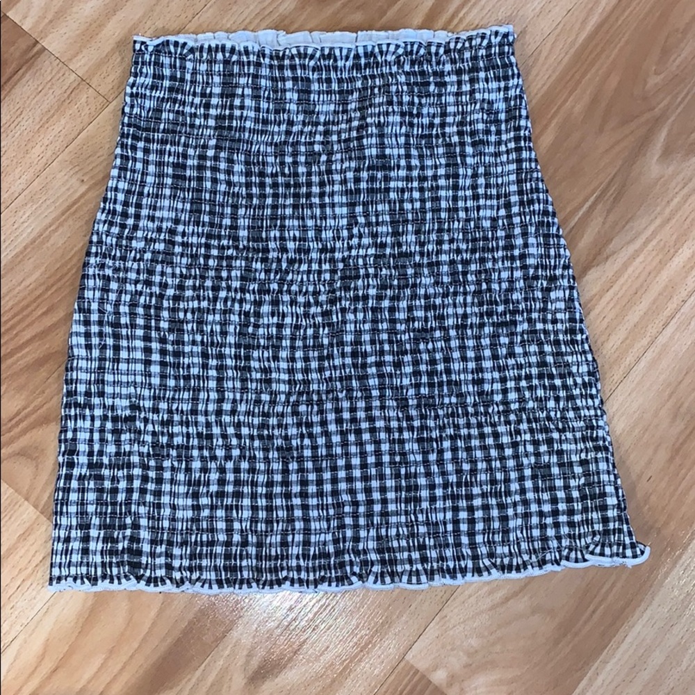 wild honey gingham stretch skirt